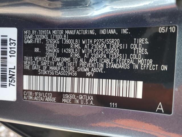 Photo 11 VIN: 5TDKY5G15AS029456 - TOYOTA SEQUOIA 