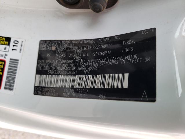 Photo 9 VIN: 5TDKZ3DC0LS034381 - TOYOTA SIENNA LE 