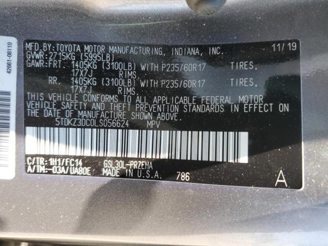 Photo 13 VIN: 5TDKZ3DC0LS056624 - TOYOTA SIENNA LE 