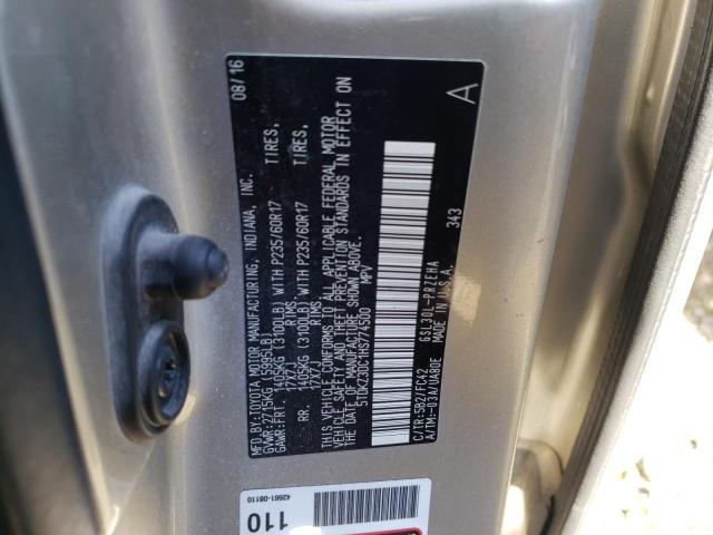 Photo 13 VIN: 5TDKZ3DC1HS774500 - TOYOTA SIENNA LE 