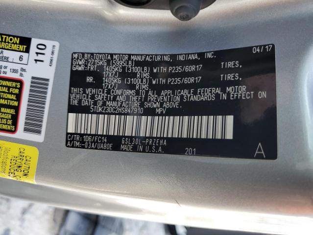 Photo 13 VIN: 5TDKZ3DC2HS847910 - TOYOTA SIENNA 