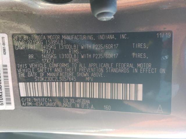 Photo 9 VIN: 5TDKZ3DC2LS057645 - TOYOTA SIENNA LE 