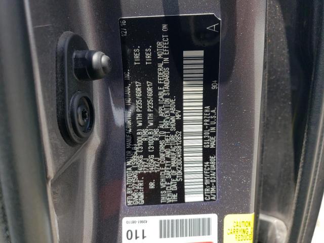 Photo 12 VIN: 5TDKZ3DC4HS812852 - TOYOTA SIENNA LE 