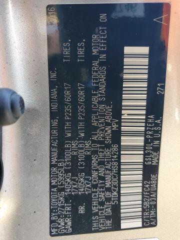 Photo 13 VIN: 5TDKZ3DC7HS814286 - TOYOTA SIENNA LE 