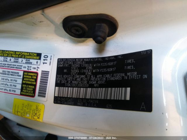 Photo 8 VIN: 5TDKZ3DC7JS903359 - TOYOTA SIENNA 