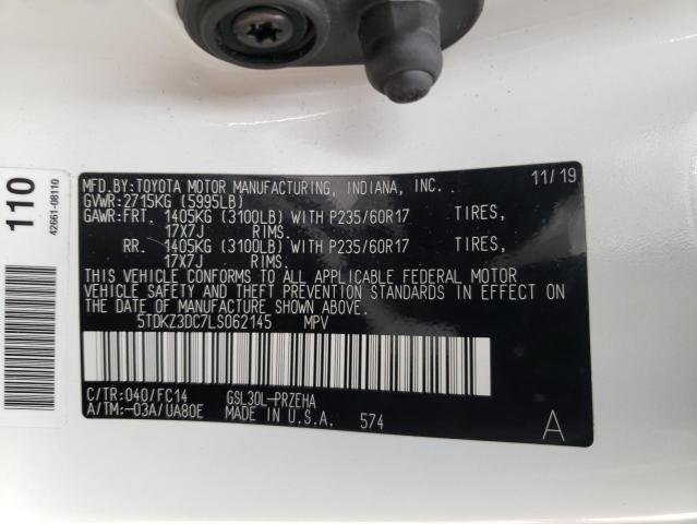 Photo 13 VIN: 5TDKZ3DC7LS062145 - TOYOTA SIENNA LE 