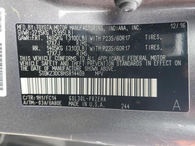 Photo 13 VIN: 5TDKZ3DC8HS814409 - TOYOTA ALL MODELS 