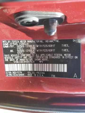 Photo 9 VIN: 5TDKZ3DC9HS847628 - TOYOTA SIENNA LE 