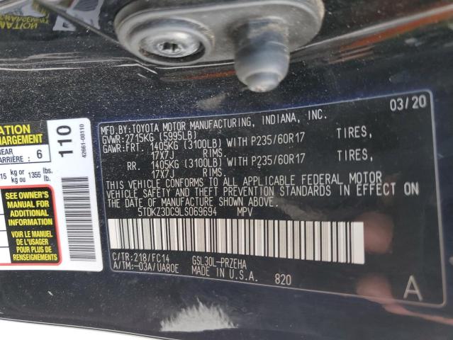 Photo 13 VIN: 5TDKZ3DC9LS069694 - TOYOTA SIENNA LE 