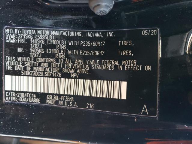 Photo 12 VIN: 5TDKZ3DC9LS071476 - TOYOTA SIENNA LE 