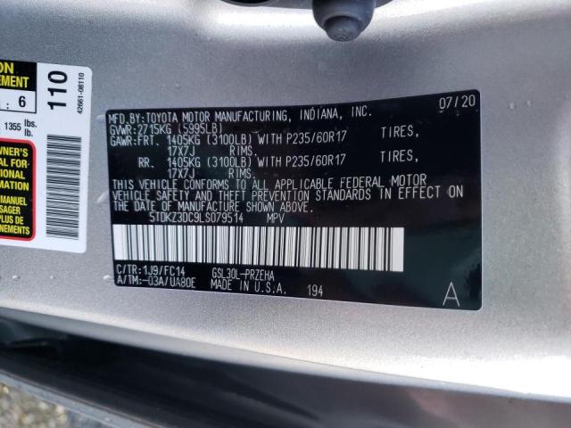 Photo 9 VIN: 5TDKZ3DC9LS079514 - TOYOTA SIENNA LE 