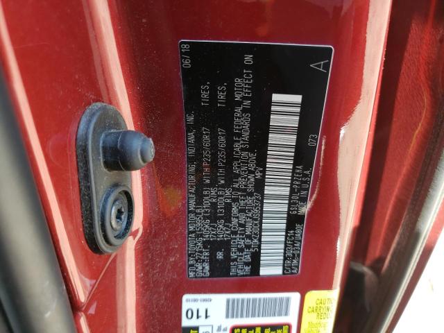 Photo 12 VIN: 5TDKZ3DCXJS953737 - TOYOTA SIENNA LE 