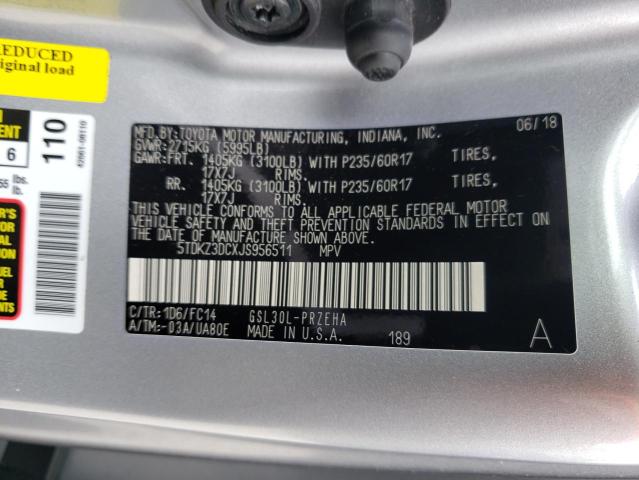 Photo 12 VIN: 5TDKZ3DCXJS956511 - TOYOTA SIENNA LE 