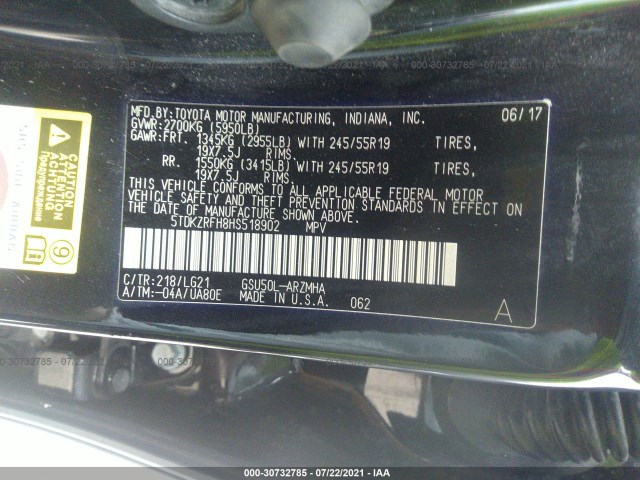 Photo 8 VIN: 5TDKZRFH8HS518902 - TOYOTA HIGHLANDER 