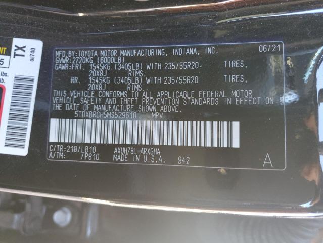 Photo 12 VIN: 5TDXBRCH5MS529610 - TOYOTA HIGHLANDER 