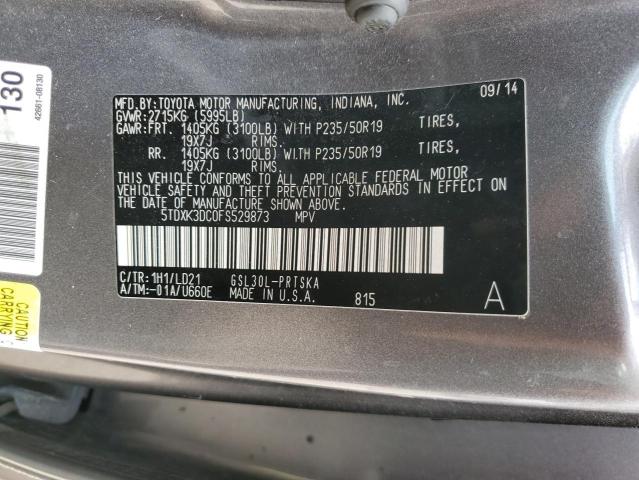 Photo 12 VIN: 5TDXK3DC0FS529873 - TOYOTA SIENNA 