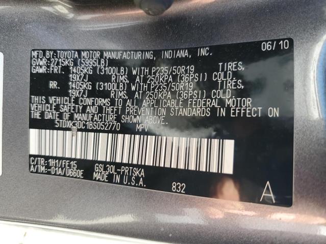 Photo 11 VIN: 5TDXK3DC1BS052770 - TOYOTA SIENNA SPO 