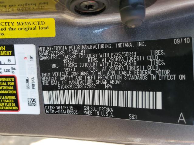 Photo 12 VIN: 5TDXK3DC2BS072882 - TOYOTA SIENNA SPO 