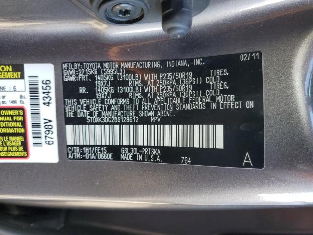 Photo 12 VIN: 5TDXK3DC2BS128612 - TOYOTA SIENNA 