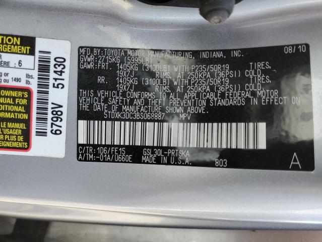 Photo 11 VIN: 5TDXK3DC3BS068887 - TOYOTA SIENNA SPO 