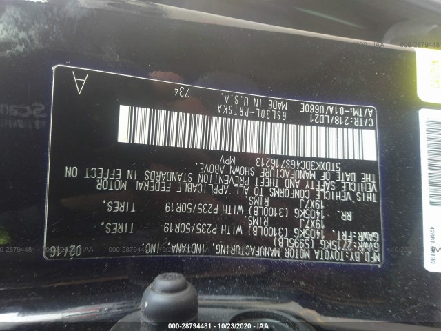 Photo 8 VIN: 5TDXK3DC4GS716213 - TOYOTA SIENNA 