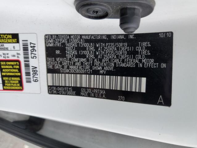 Photo 12 VIN: 5TDXK3DC5BS091121 - TOYOTA SIENNA 