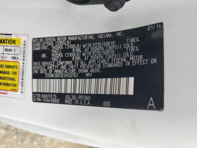 Photo 12 VIN: 5TDXK3DC5ES450763 - TOYOTA SIENNA SPO 