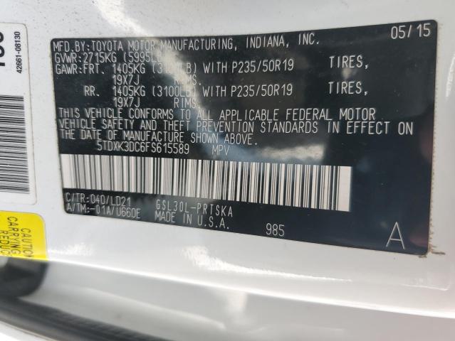 Photo 12 VIN: 5TDXK3DC6FS615589 - TOYOTA SIENNA SPO 