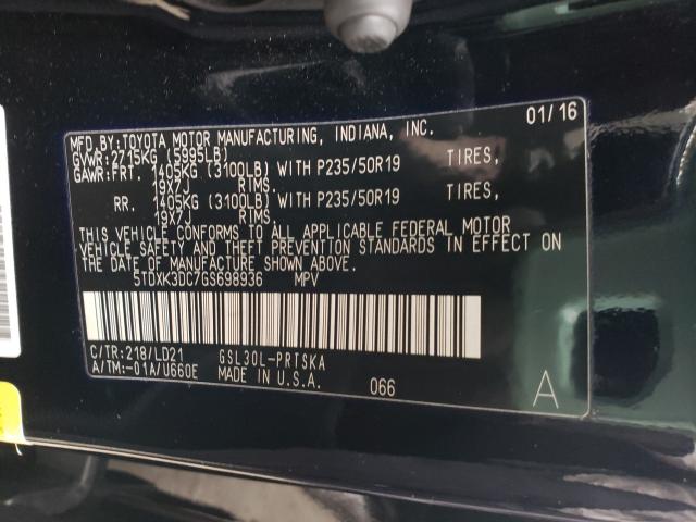 Photo 9 VIN: 5TDXK3DC7GS698936 - TOYOTA SIENNA SE 