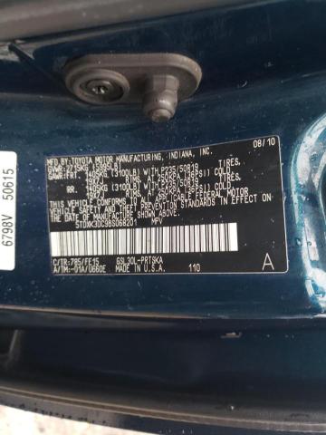 Photo 9 VIN: 5TDXK3DC9BS068201 - TOYOTA SIENNA SPO 