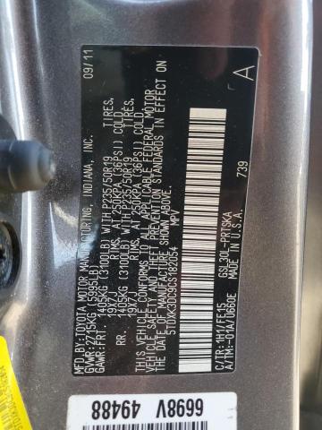 Photo 13 VIN: 5TDXK3DC9CS182054 - TOYOTA SIENNA SPO 