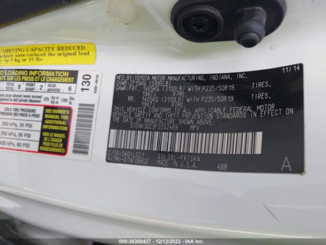 Photo 8 VIN: 5TDXK3DC9FS552469 - TOYOTA SIENNA 