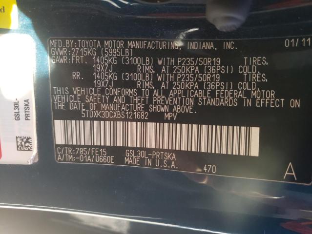 Photo 9 VIN: 5TDXK3DCXBS121682 - TOYOTA SIENNA SPO 