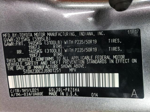 Photo 12 VIN: 5TDXZ3DC2JS901251 - TOYOTA SIENNA SE 