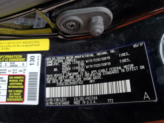 Photo 12 VIN: 5TDXZ3DC3HS857402 - TOYOTA SIENNA SE 