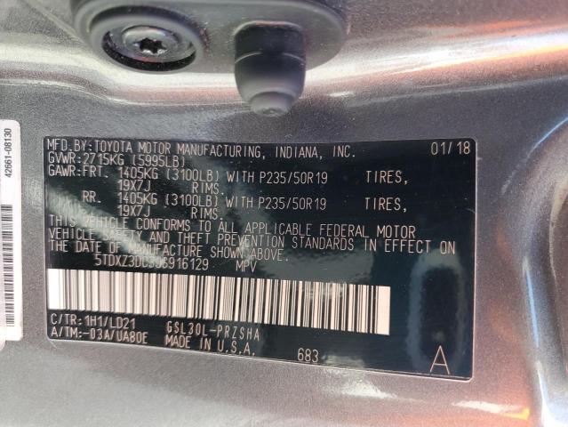 Photo 12 VIN: 5TDXZ3DC3JS916129 - TOYOTA SIENNA SE 