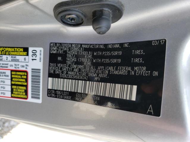 Photo 13 VIN: 5TDXZ3DC5HS836342 - TOYOTA SIENNA SE 