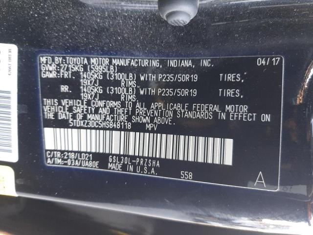 Photo 9 VIN: 5TDXZ3DC5HS848118 - TOYOTA SIENNA SE 