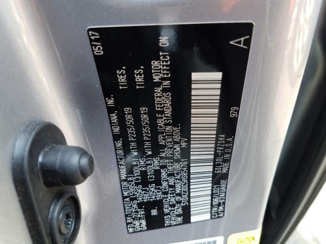 Photo 9 VIN: 5TDXZ3DC5HS854761 - TOYOTA SIENNA SE 