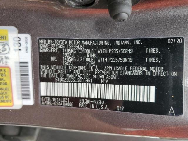 Photo 12 VIN: 5TDXZ3DC5LS066961 - TOYOTA SIENNA SE 