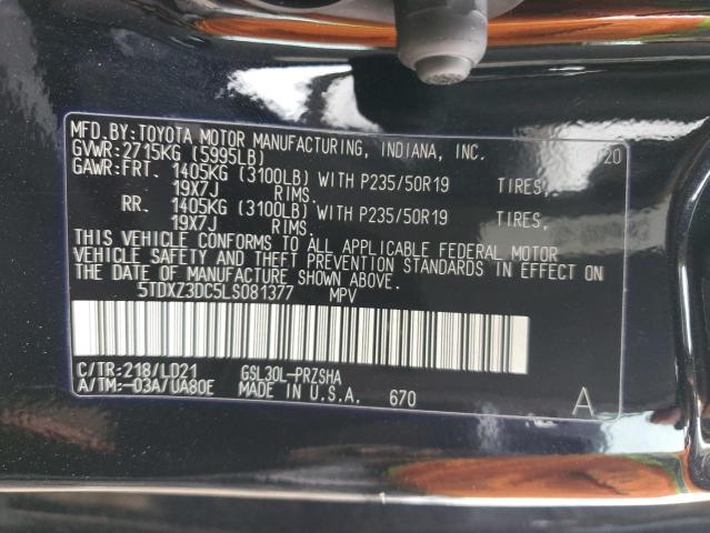 Photo 12 VIN: 5TDXZ3DC5LS081377 - TOYOTA SIENNA SE 