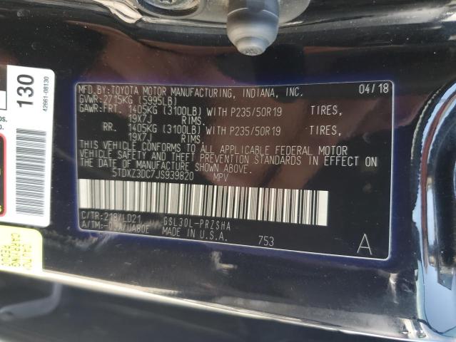 Photo 12 VIN: 5TDXZ3DC7JS939820 - TOYOTA SIENNA SE 