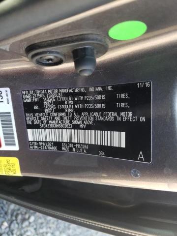 Photo 9 VIN: 5TDXZ3DC8HS802623 - TOYOTA SIENNA SE 