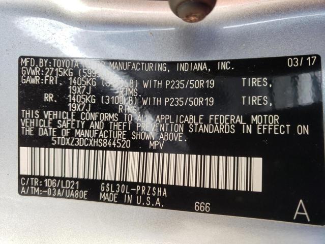 Photo 9 VIN: 5TDXZ3DCXHS844520 - TOYOTA SIENNA SE 