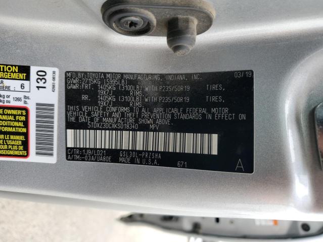 Photo 13 VIN: 5TDXZ3DCXKS018340 - TOYOTA SIENNA SE 