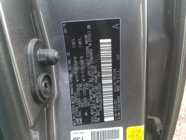 Photo 9 VIN: 5TDXZ3DCXKS974529 - TOYOTA SIENNA SE 