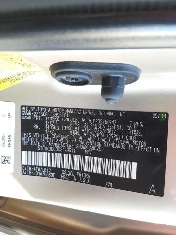 Photo 9 VIN: 5TDYK3DC0CS179614 - TOYOTA SIENNA XLE 