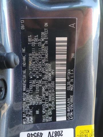 Photo 12 VIN: 5TDYK3DC0ES413060 - TOYOTA SIENNA XLE 