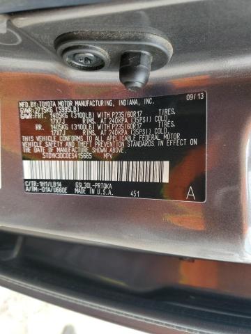 Photo 12 VIN: 5TDYK3DC0ES415665 - TOYOTA SIENNA XLE 