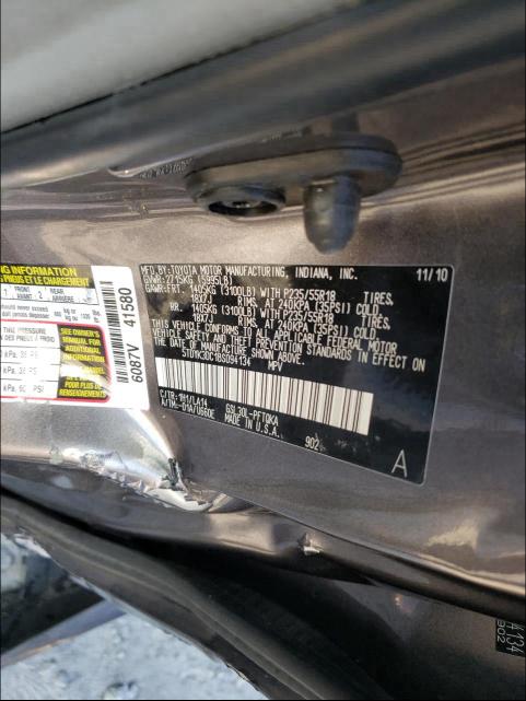 Photo 9 VIN: 5TDYK3DC1BS094134 - TOYOTA SIENNA XLE 